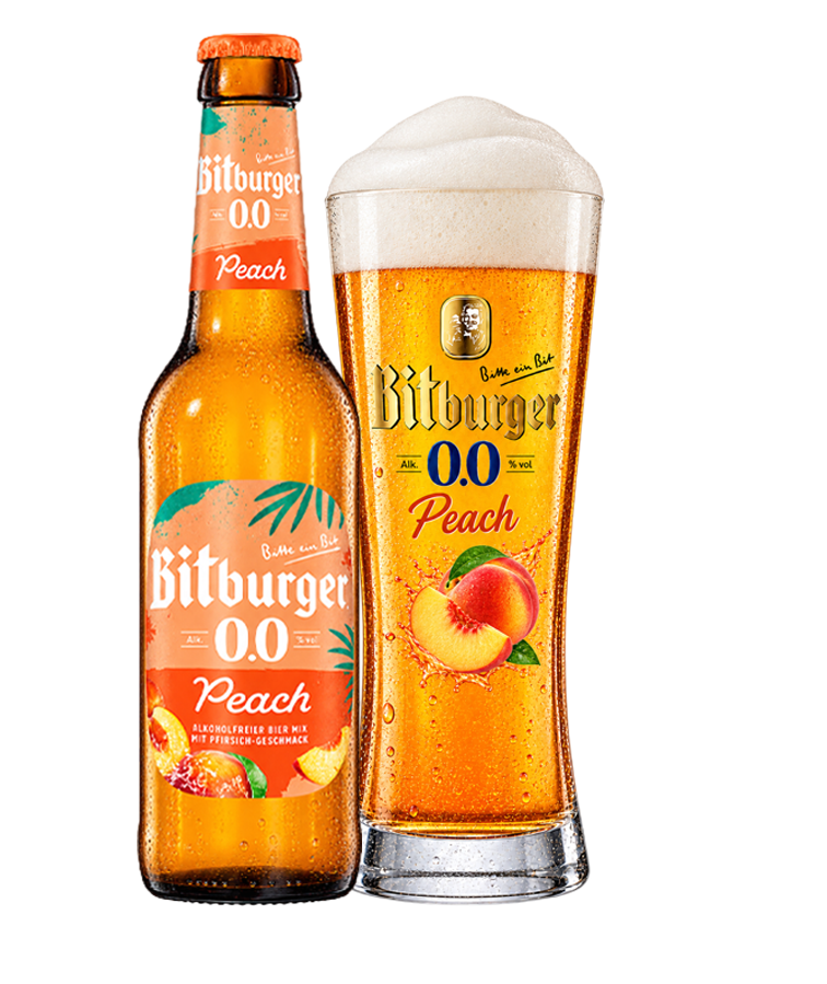 Bitburger 0.0 Peach